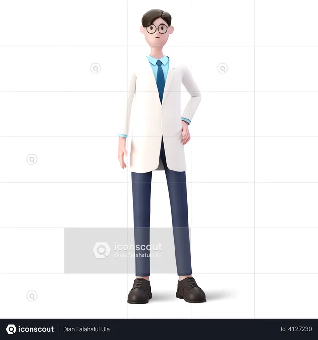 Dentist standing  3D Illustration