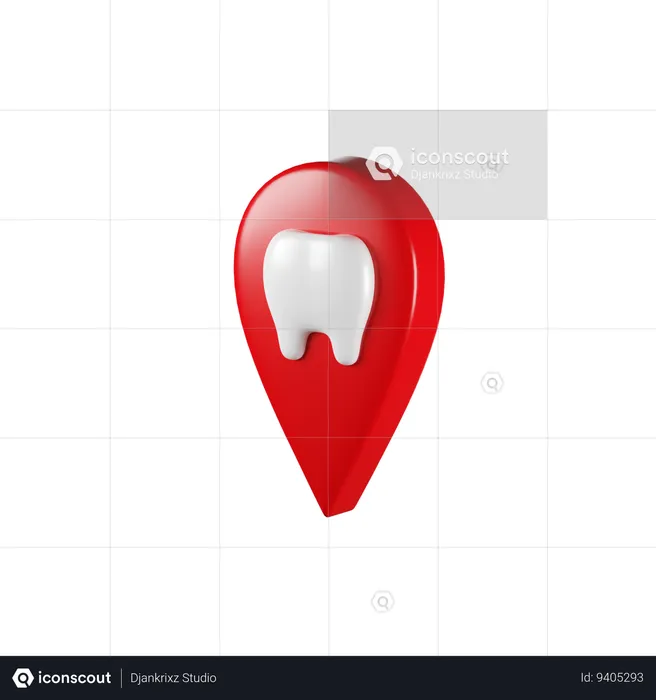 Localização do dentista  3D Icon