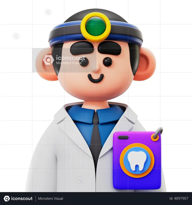 Dentista masculino  3D Icon