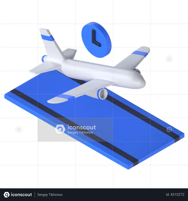 Departure Time  3D Illustration
