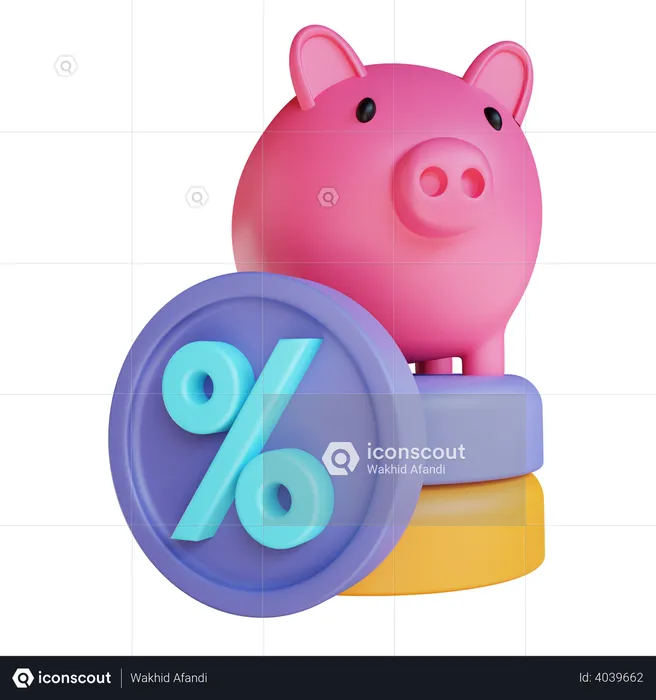 Deposit Rate  3D Illustration