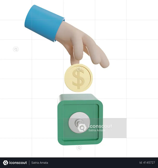 Depositar dinero  3D Illustration