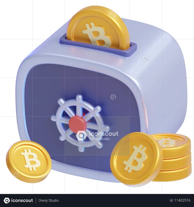 Depositário de bitcoin  3D Icon