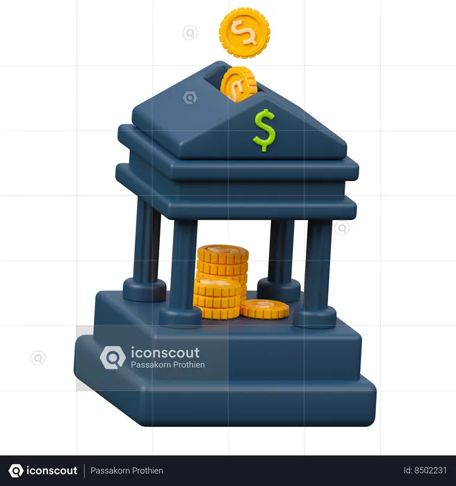 Depósito bancário  3D Icon