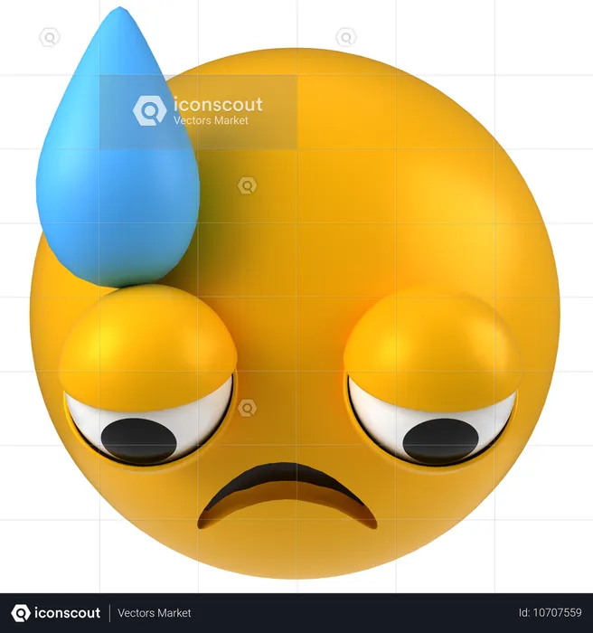 Depressed Emoji  3D Icon