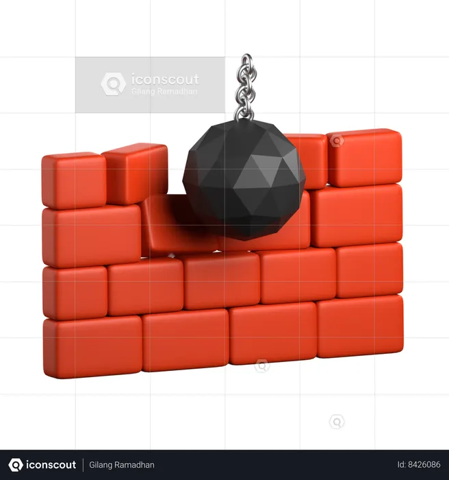 Derrubar muro  3D Icon