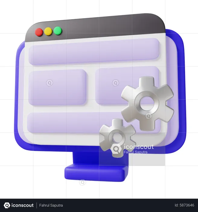 Desarrollador web  3D Icon