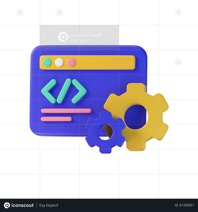 Desarrollo de sitios web  3D Icon