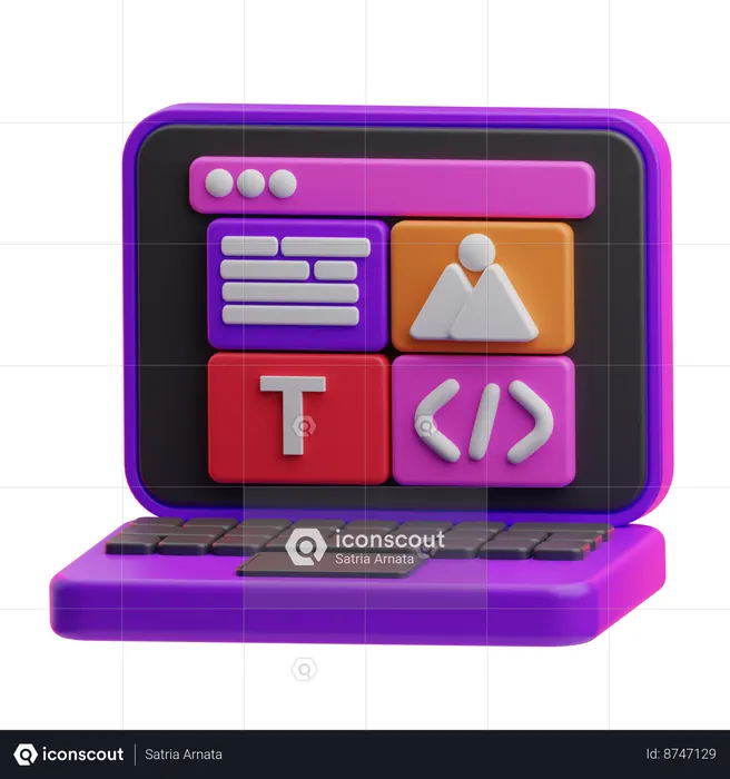 Desarrollo web  3D Icon