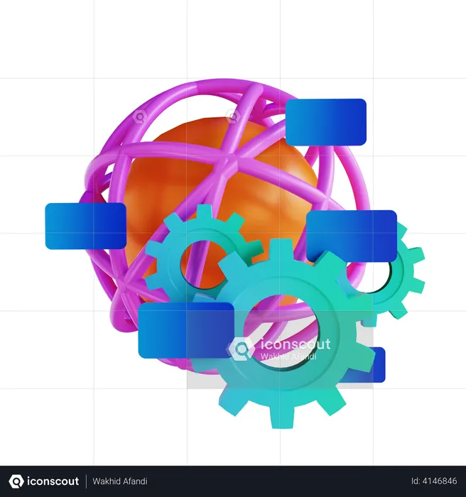 Desarrollo web  3D Illustration
