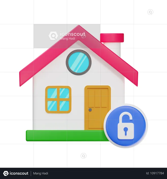 Desbloquear casa  3D Icon