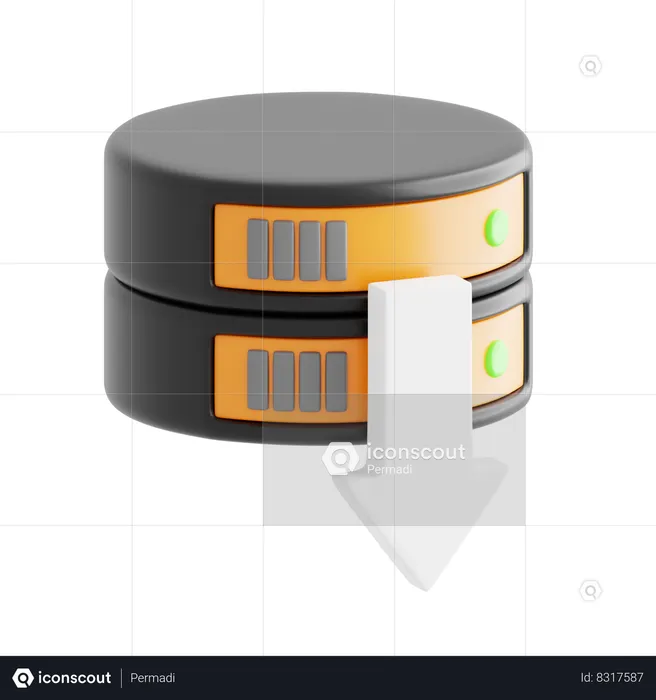 Descarga de base de datos  3D Icon