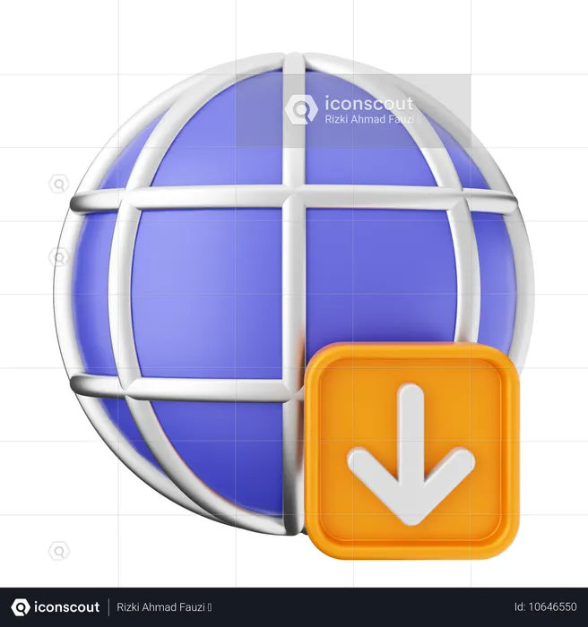 Descarga de Internet  3D Icon