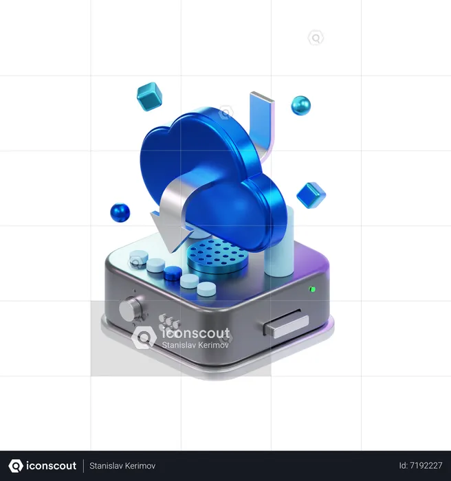 Descarga en la nube  3D Icon