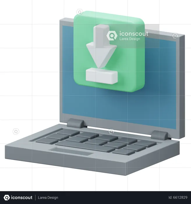 Descargar laptop  3D Icon