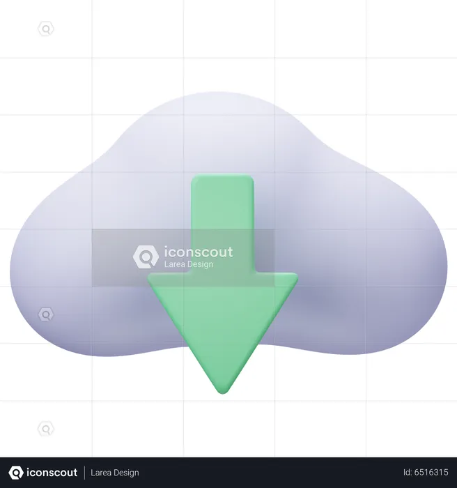 Descargar desde la nube  3D Icon