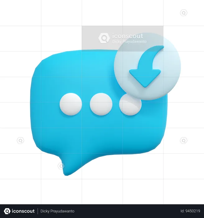Descargar mensaje  3D Icon