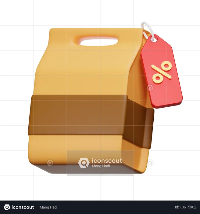 Desconto em comida  3D Icon