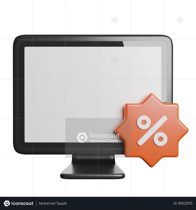 Desconto on-line  3D Icon