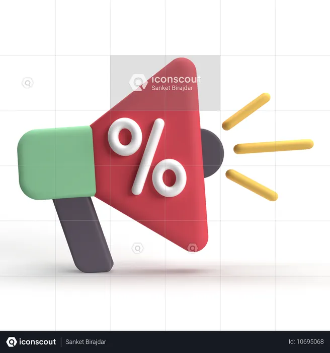 Promoção de desconto  3D Icon