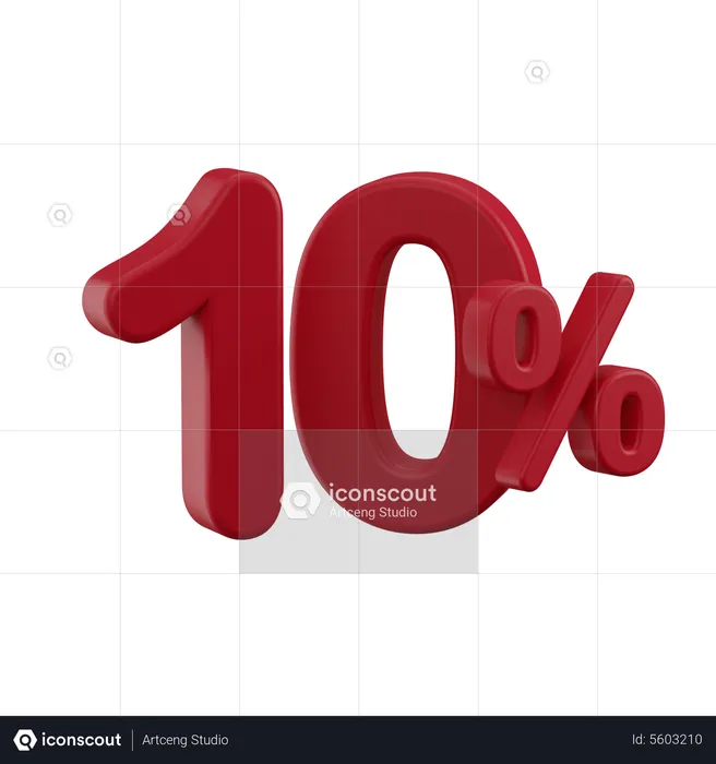 Descuento 10%  3D Icon