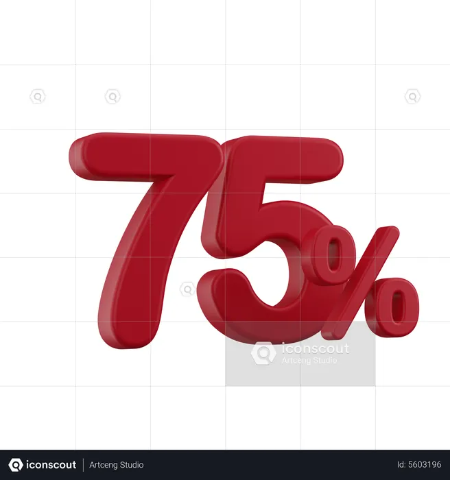 Descuento 75%  3D Icon