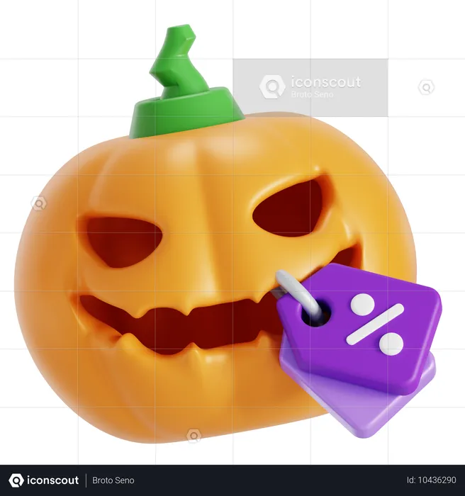 Descuento de halloween  3D Icon