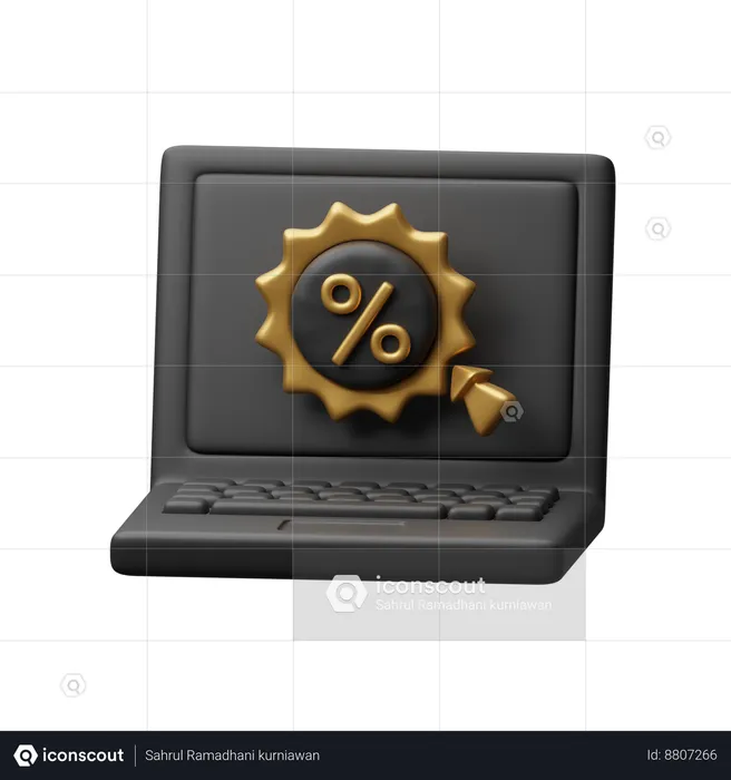 Descuento en web  3D Icon