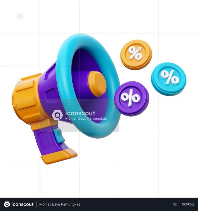 Promoción de descuento  3D Icon