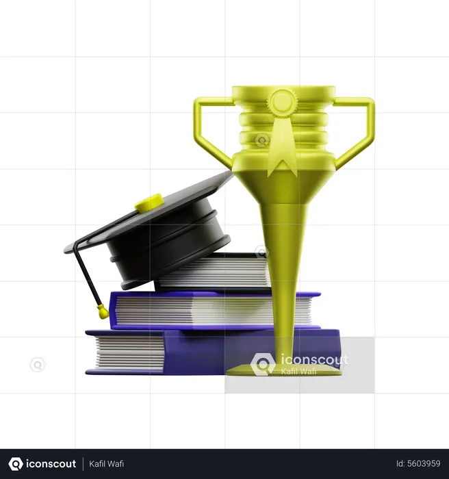 Conquista educacional  3D Illustration