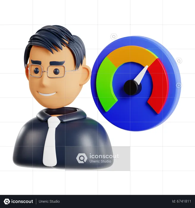 Rendimiento de los empleados  3D Icon