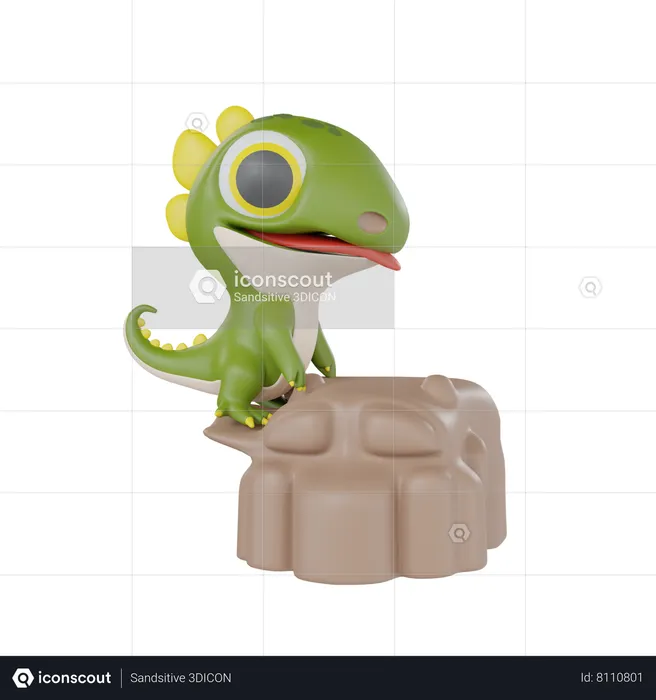 Desert Gecko Baby  3D Icon