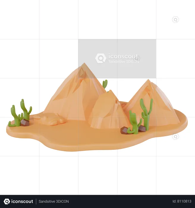 Desert Land  3D Icon