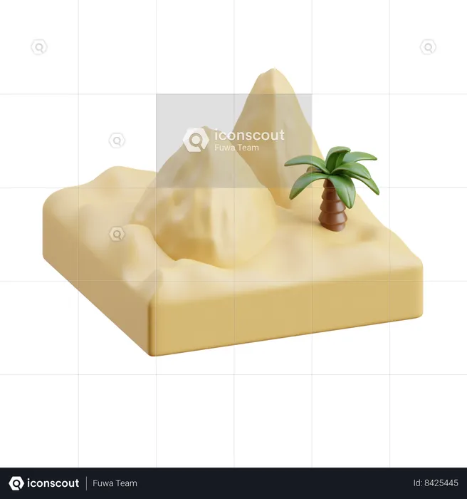 Desert Tree  3D Icon