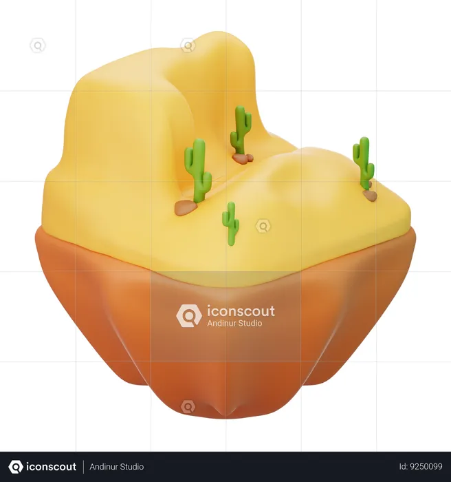 Desierto  3D Icon