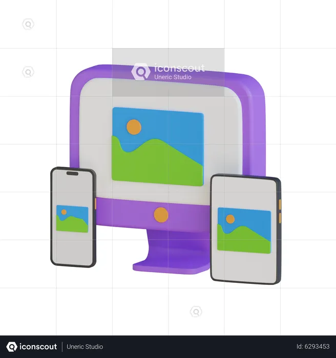 Design responsivo  3D Icon