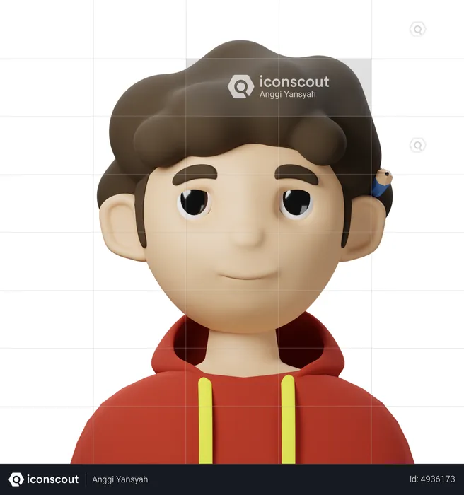 Avatar gráfico de designer  3D Icon