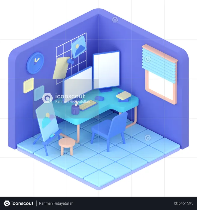 Designer Room  3D Illustration