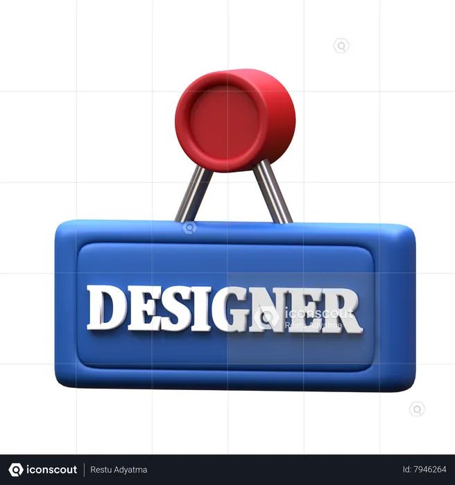 Designer Sign  3D Icon