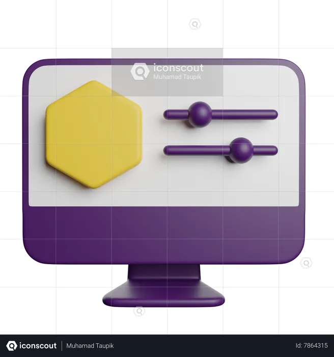 Designing Tool adjust  3D Icon