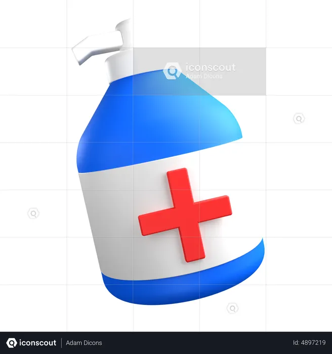 Desinfetante para as mãos  3D Icon