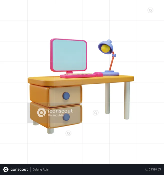 Desk  3D Icon