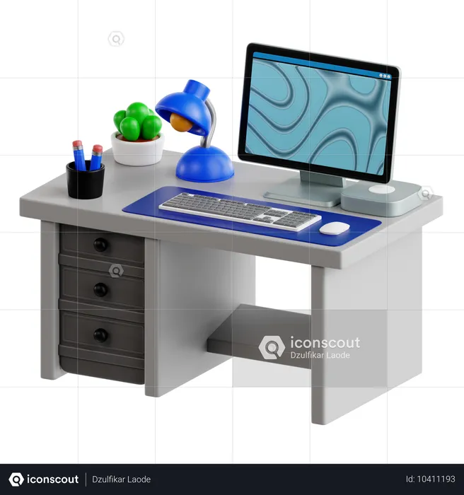 Desk  3D Icon