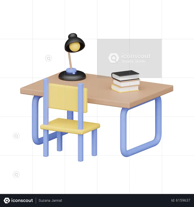 Desk  3D Icon