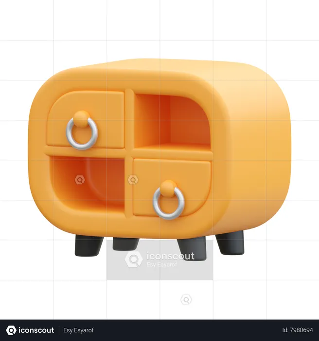 Desk Drawer  3D Icon