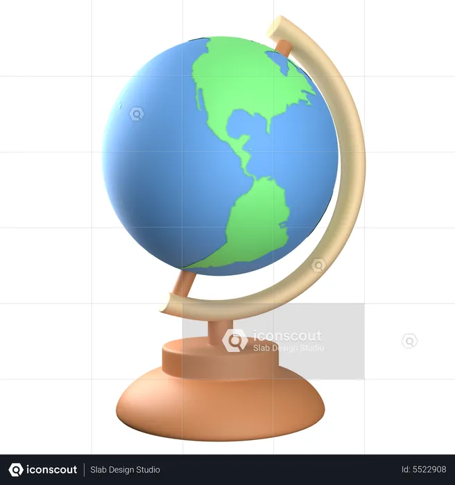 Desk Globe  3D Icon