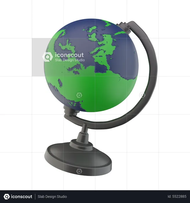 Desk Globe  3D Icon