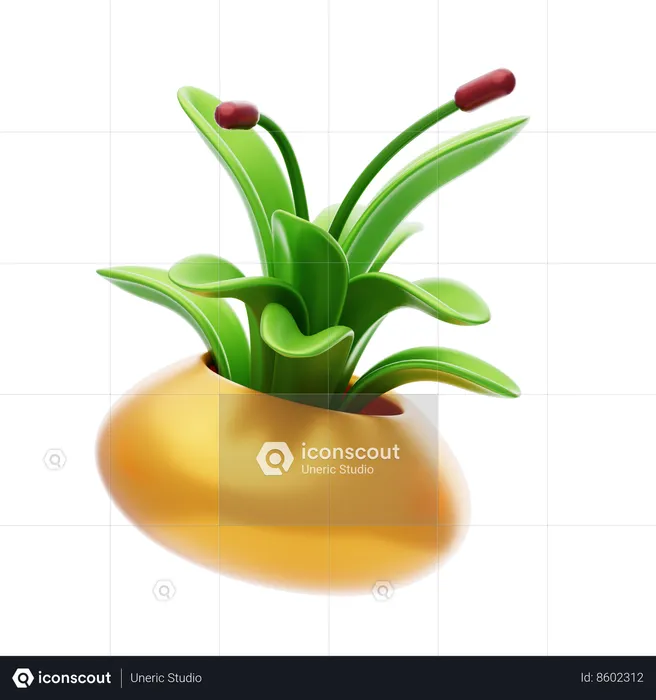 Desk Plant  3D Icon