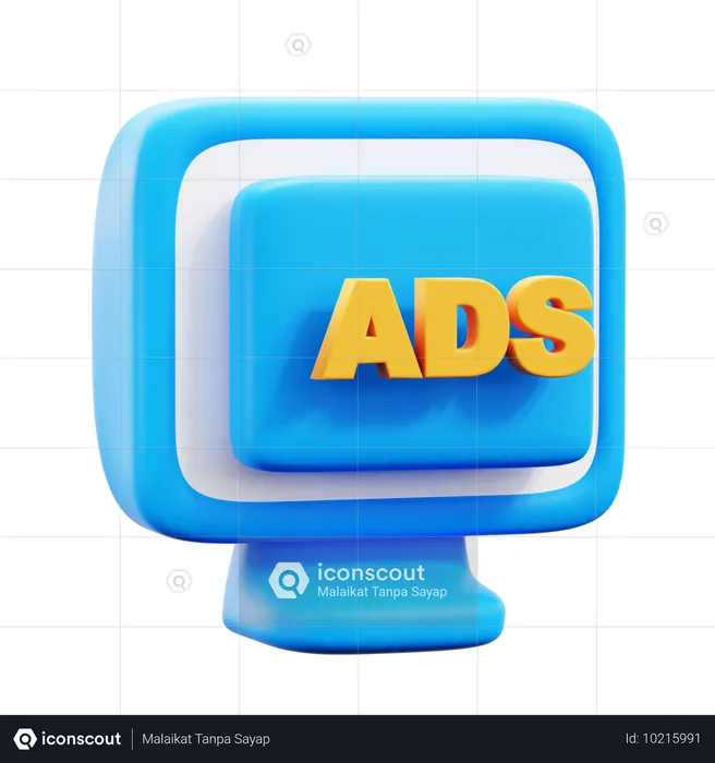 Desktop ads  3D Icon