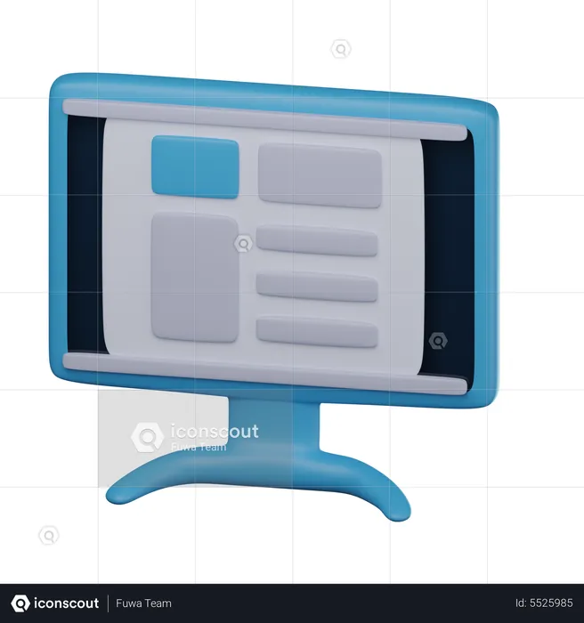 Desktop Ui  3D Icon